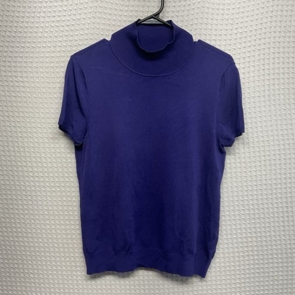 Talbots Deep‎ Purple Short Sleeved TurtleNeck Sweater Women Large Petite China